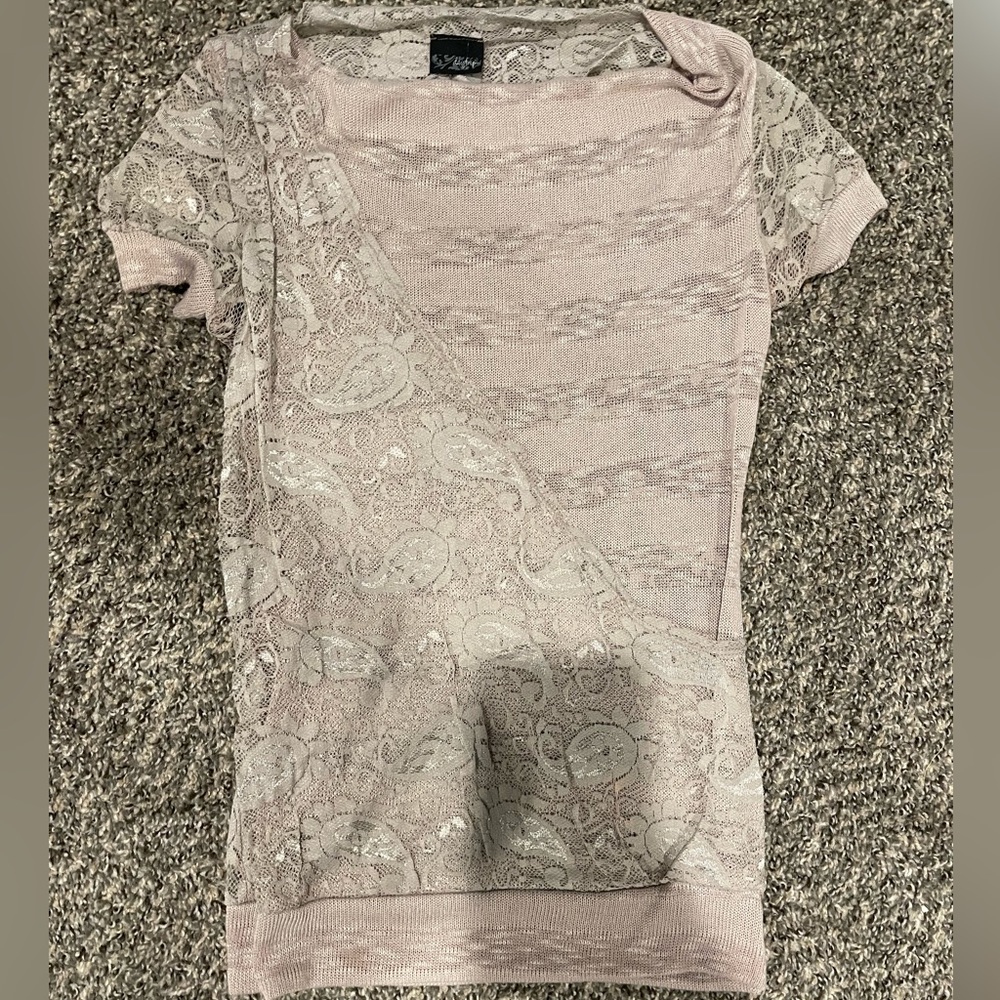 Tan lace daytrip top